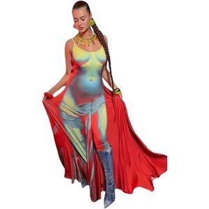 THE ALLUSION LONG FLOWY MAXI SUNDRESS